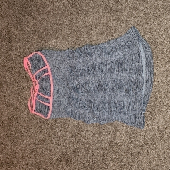 CHARLOTTE RUSSE SPORTS Gray Pink Neon Activewear Tank Top Size L - Picture 4 of 7